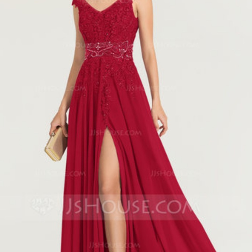 Burgundy gown